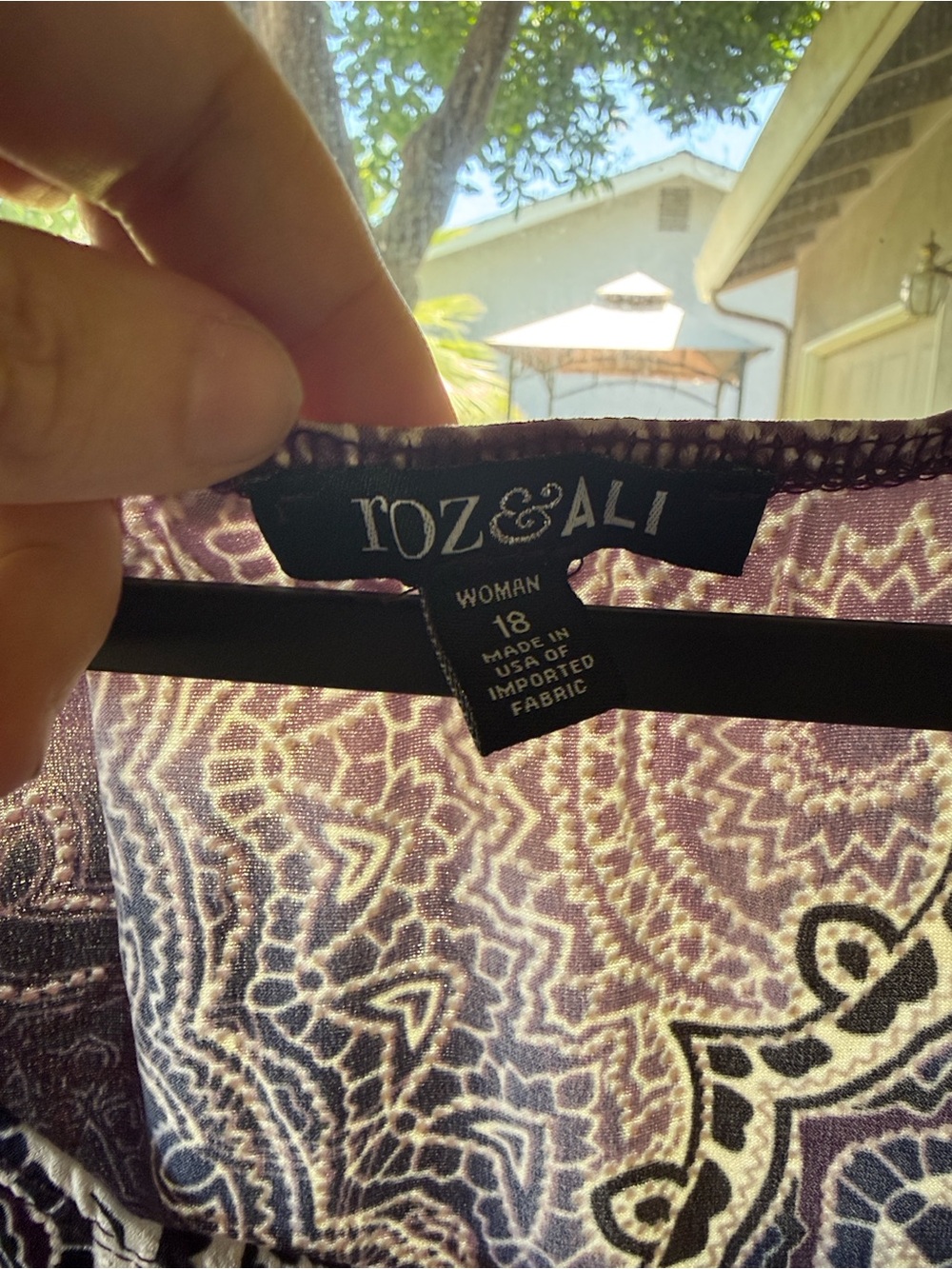 Roz & Ali Purple and Black Sleeveless Midi Dress with Mandala Print - Picture 2 of 5